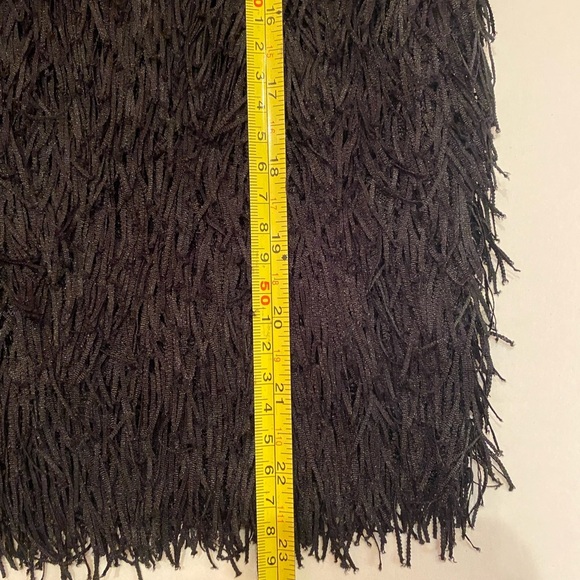 Endless Rose Fringed Black Skirt Lined Size Small New - Picture 8 of 10